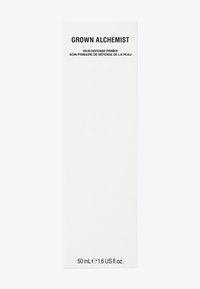 Grown Alchemist Skin Defense Primer dans un tube blanc minimaliste avec un texte noir. Contient 50 mL, avec une finition mate et lisse.
