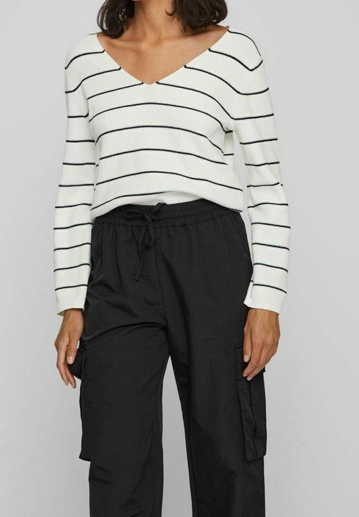 VILA Strickpullover - black