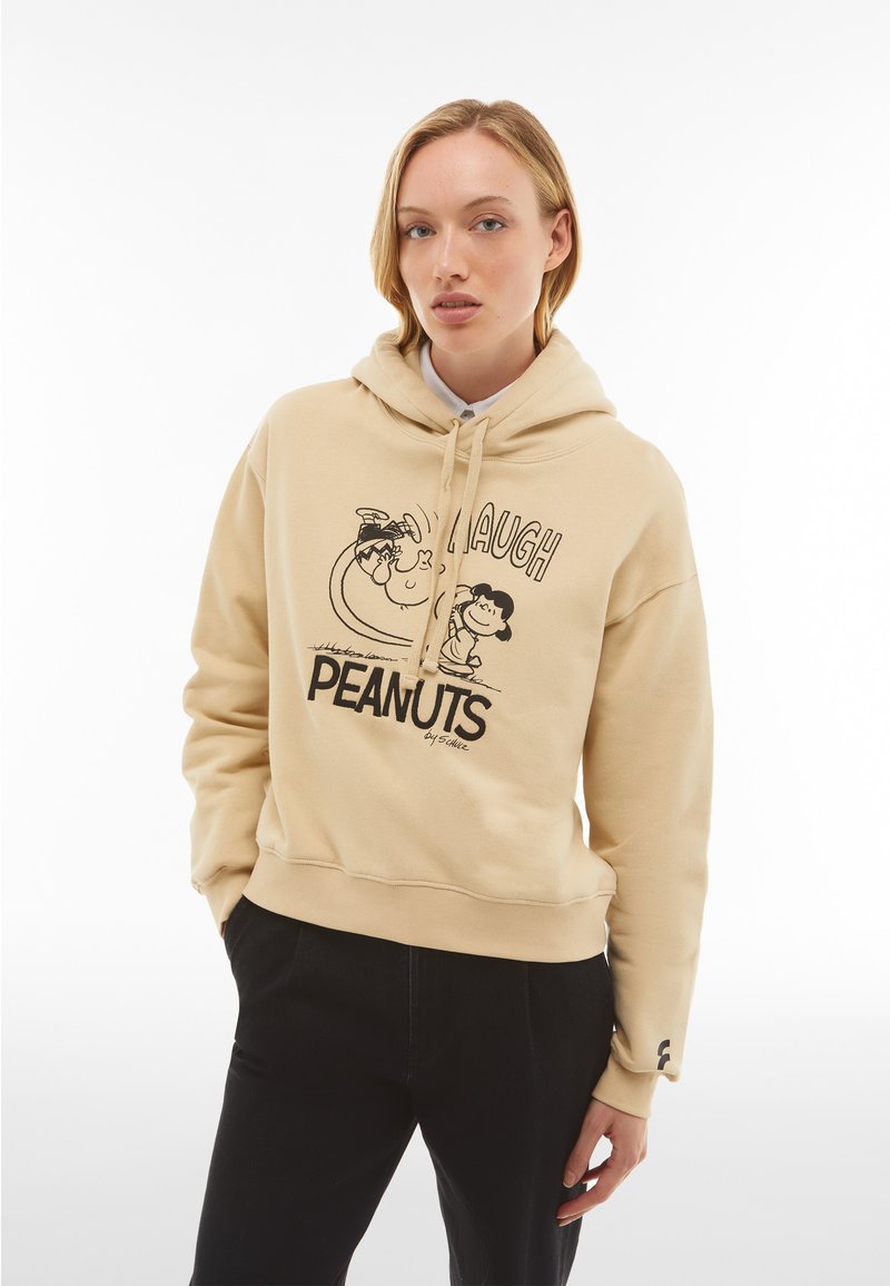 Freddy COMFORT FIT CON CAPPUCCIO E GRAFICA PEANUTS. - Felpa con cappuccio - safari