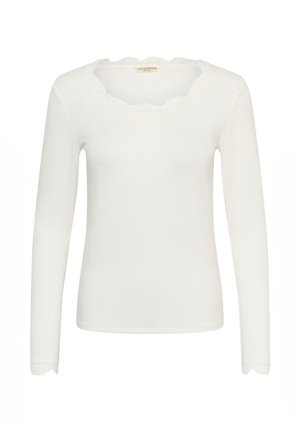 Love Copenhagen, LCTIA BASIC LACE DETAIL LONG SLEEVE - Top s dlhým rukávom - snow white