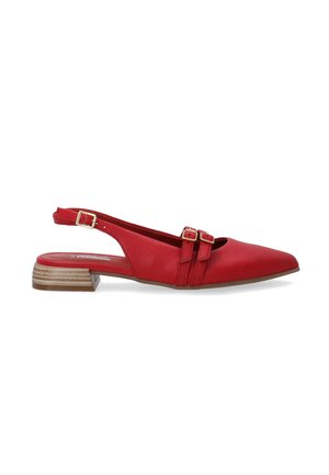Slingback ballet pumps - red
