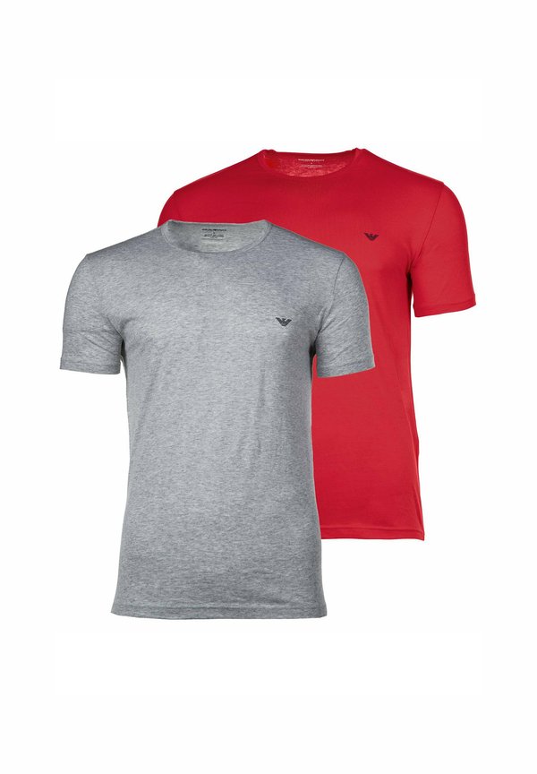 CREW NECK 2 PACK - Undershirt - grau rot