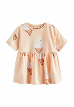 SHORT SLEEVE EMPIRE REGULAR FIT - Nyomott mintás póló - peach pink ice cream