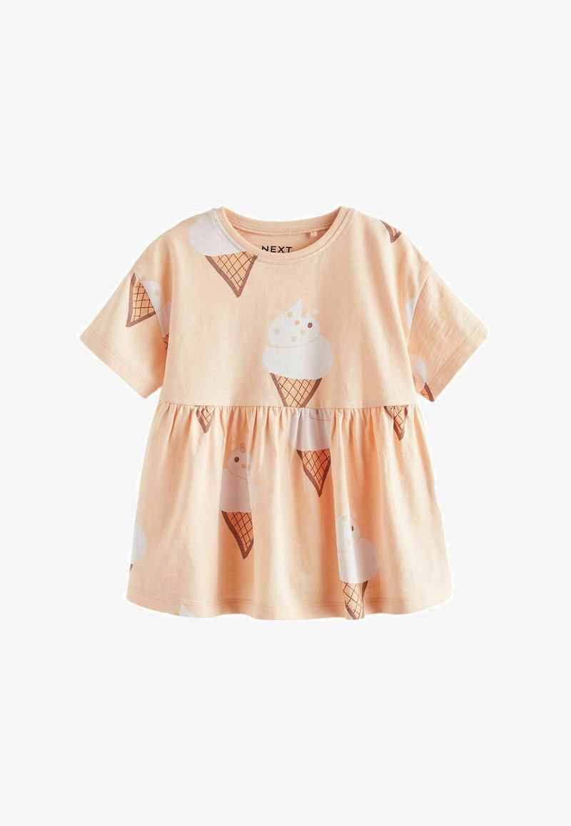 Next SHORT SLEEVE EMPIRE REGULAR FIT - T-shirt print - peach pink ice cream