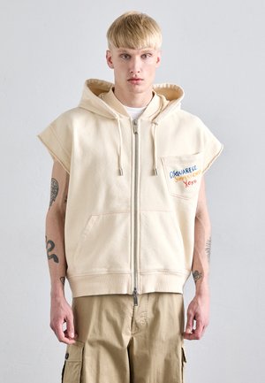 ADRIANA FIT HOODIE - Zip-up sweatshirt - off-white