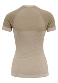 Hummel HMLCLEA SEAMLESS TIGHT  - Sport T-shirt - grey, brown