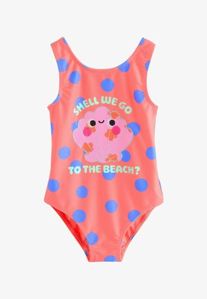 Next, REGULAR FIT - Badedragt - coral pink shell polka dot