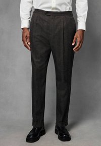 Next HERRINGBONE - REGULAR FIT - Öltönynadrág - brown