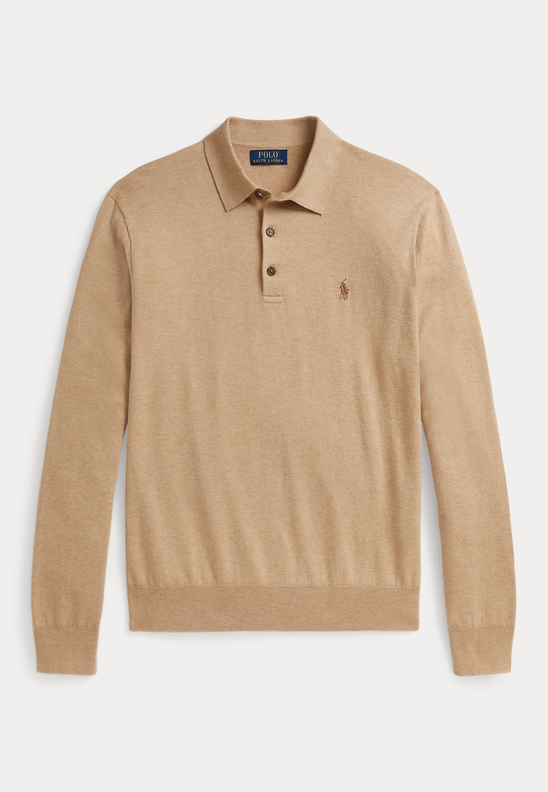 Polo Ralph Lauren COTTON POLO-COLLAR SWEATER - Jumper - camel