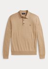 COTTON POLO-COLLAR SWEATER - Trui - camel melange