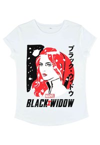 Henry Tiger BLACK WIDOW DRAWN WIDOW - T-shirt z nadrukiem