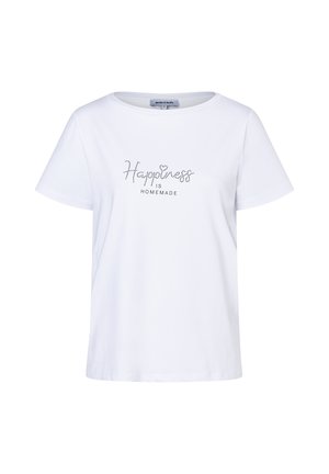 ELASTISCHES KURZARM STRASS-SCHRIFTZUG - T-Shirt print - white
