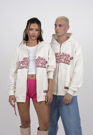 UNISEX - Zip-up sweatshirt - cream