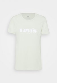 T-shirt in cotone verde chiaro con maniche corte e scollatura rotonda. Presenta il logo bianco "Levi's" sul petto con la scritta "Dal 1873" sotto.