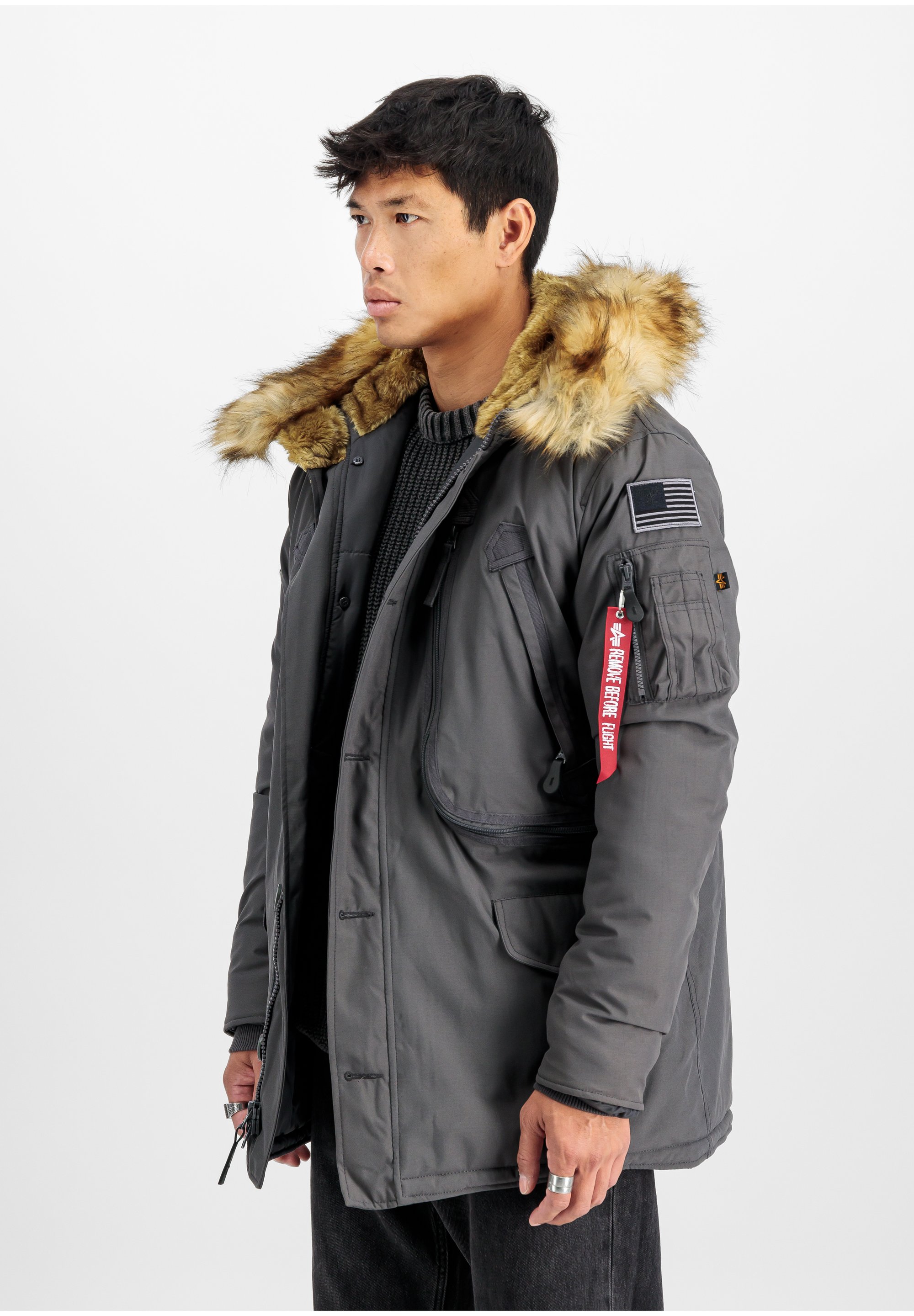 Alpha Industries POLAR UNISEX - Parka - vintage grey/grey 