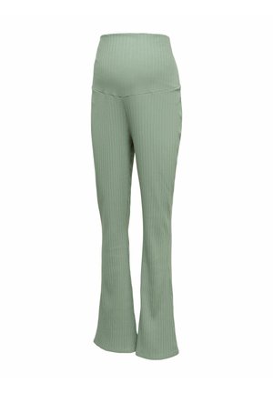 MAMALICIOUS, HOSE AUSGESTELLT HOHE TAILLE HOSE - Stoffhose - green light green
