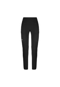 Pantaloni sportivi negri cu un talie înaltă, buzunare laterale și un design elegant; confecționați dintr-un material elastic pentru confort și flexibilitate.