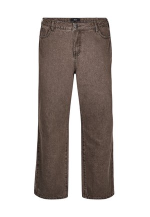 Zizzi Straight leg jeans - brown denim