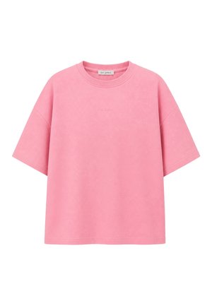 OH APRIL, KARO SHORT SLEEVE SWEATER - T-shirt basique - light pink