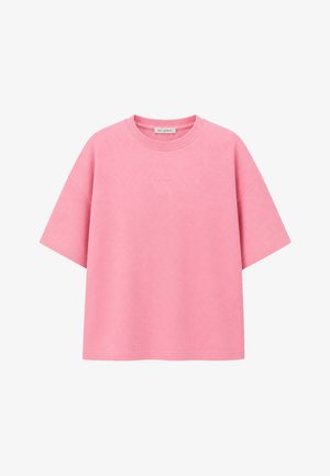 OH APRIL, KARO SHORT SLEEVE SWEATER - T-shirt basique - light pink