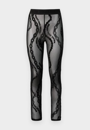 Versace Jeans Couture CO TAPE - Tajice-hlače - black