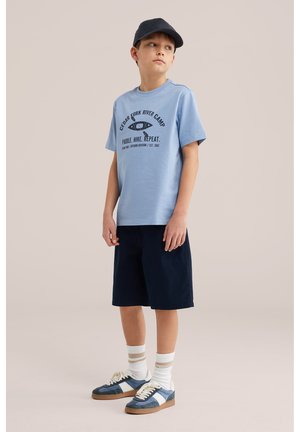 WE Fashion Tricou cu imprimeu - ice blue