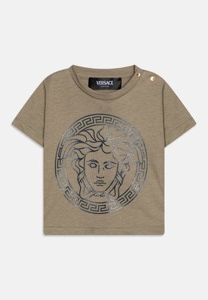 BABY MEDUSA GRECA LAMINA UNISEX - T-shirt con stampa - taupe/navy