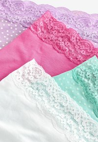 Next FOUR PACK - Fecskék - pink purple green spot print