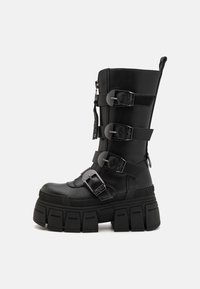 GOSPHER HI ZIP - Kozačky na platformě - black