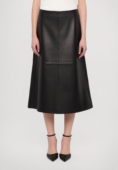 STUDIO ID MIDI SKIRT - Fustă în formă de A - black