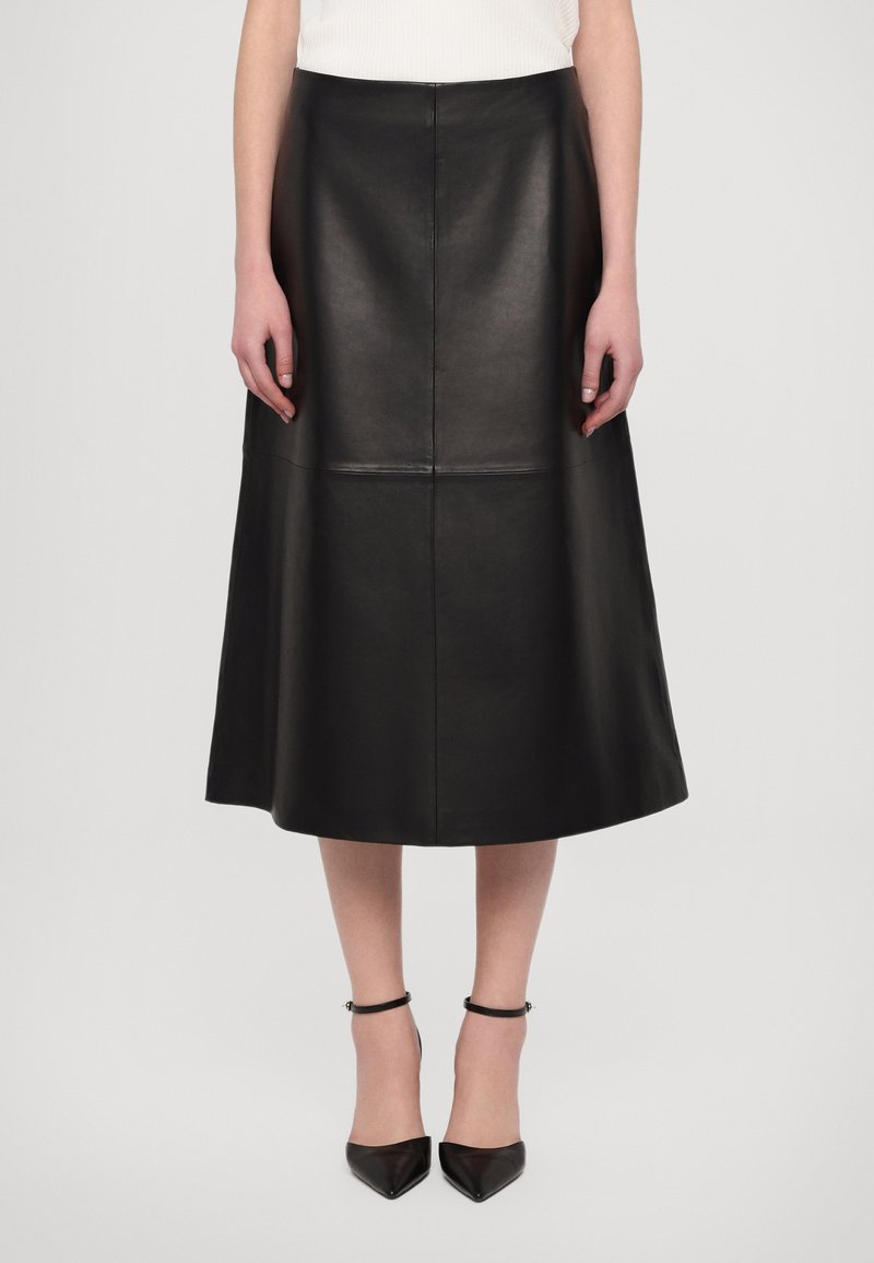 STUDIO ID MIDI SKIRT - Áčková sukně - black