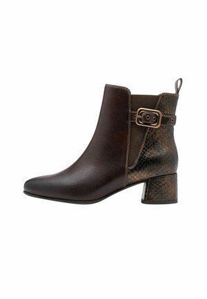 Marco Tozzi Cowboy-/Bikerlaarsjes - mocca comb