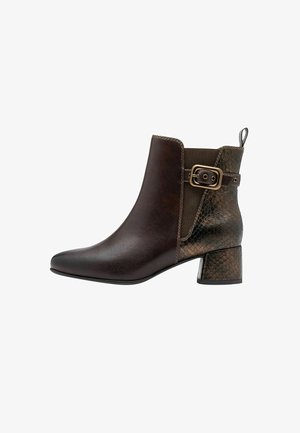 Marco Tozzi Cowboy/biker ankle boot - mocca comb