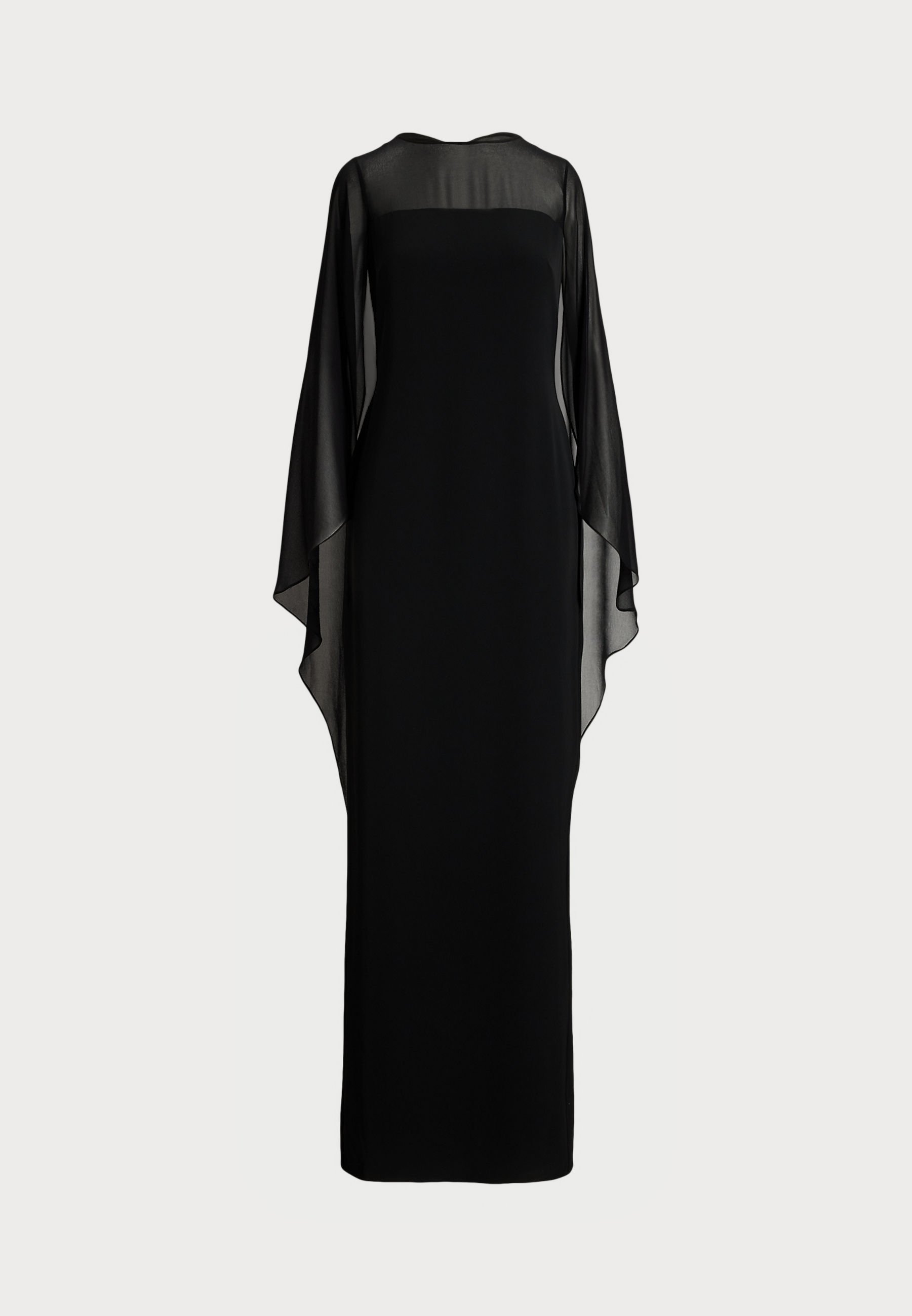 Lauren Ralph Lauren CAPE GEORGETTE GOWN - Occasion wear - black - Zalando