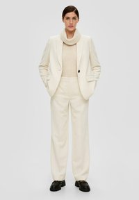 s.Oliver BLACK LABEL WIDE LEG - Broek - natur