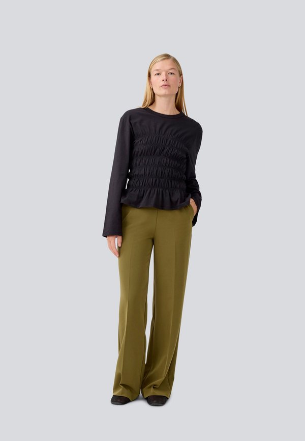 NELLI PANTS - Trousers - dark olive2