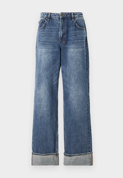 Ksubi LOW RIDER CUFFED AGED - Džíny Straight Fit - blue denim