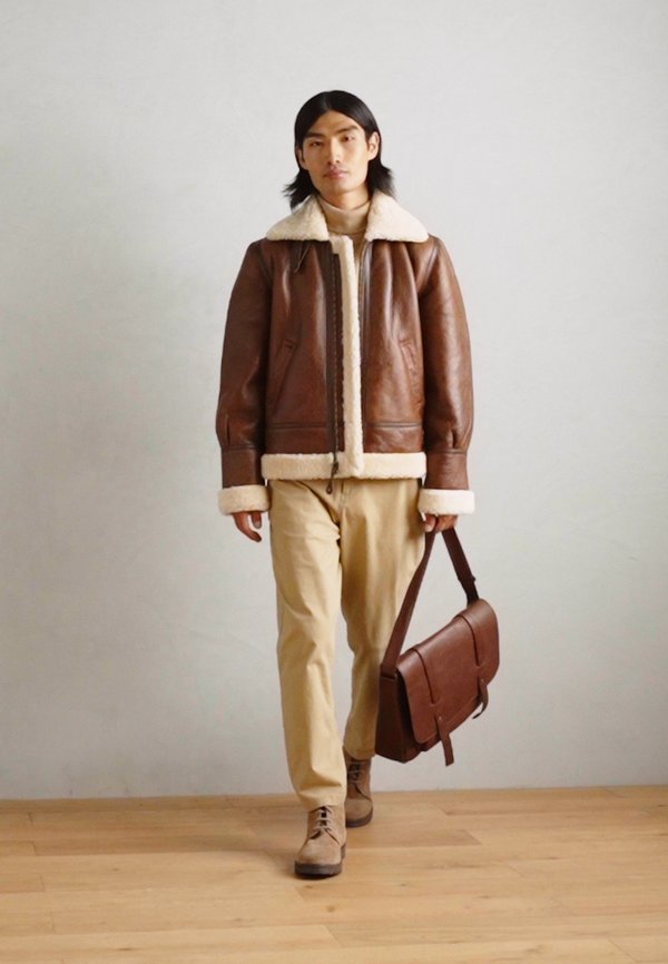 Leather jacket - moka4