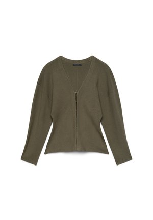 Calliope, MAGLIA TINTA UNITA - Cardigan - verde militare scuro