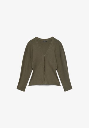 Calliope, MAGLIA TINTA UNITA - Cardigan - verde militare scuro