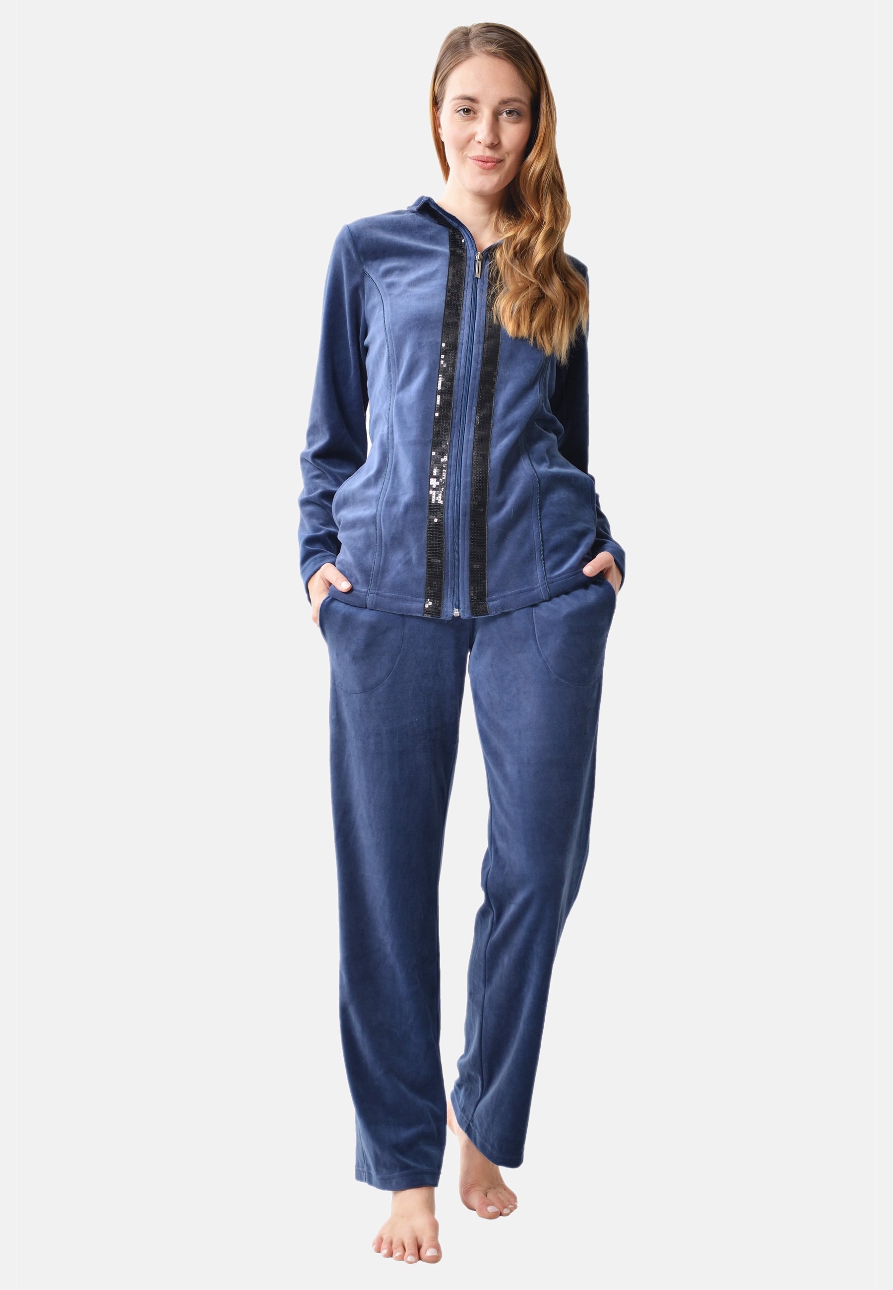 RAIKOU DESEN NICKI ANZUG Nachtwäsche Set nachtblau/dunkelblau