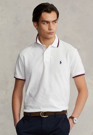 CUSTOM SLIM FIT MESH POLO SHIRT - Polo - white
