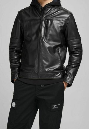 Jack & Jones Veste en cuir - black