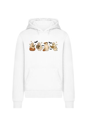 HALLOWEEN CUTE GHOSTS READING - Hoodie - weiß