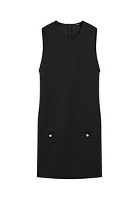 Massimo Dutti SHORT SLEEVELESS ROUND NECK - Jurk - black