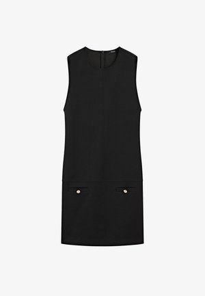 Massimo Dutti SHORT SLEEVELESS ROUND NECK - Day dress - black