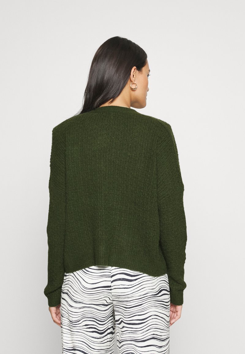 Madewell GOLDEN POINTELLE - Gilet - heather pine/vert foncé - ZALANDO.FR