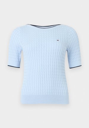 Tommy Hilfiger, FINE CABLE BOAT NECK - Πουλόβερ - breezy blue
