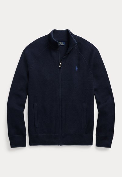 Polo Ralph Lauren TEXTURED COTTON FULL ZIP SWEATER - Casaco de malha - navy heather