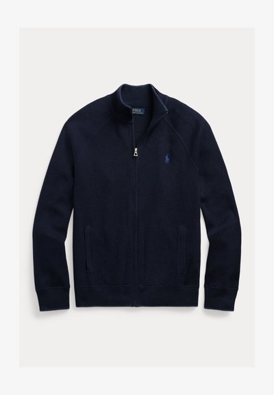 Polo Ralph Lauren TEXTURED COTTON FULL ZIP SWEATER - Casaco de malha - navy heather